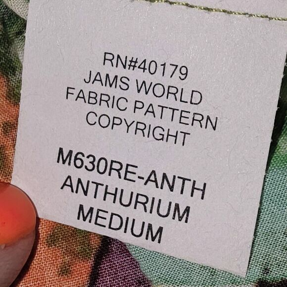 JAMS WORLD ANTHURIUM Sz XL Vibrant AOP Floral Pocket Button Up Hawaii S/S Shirt - Picture 6 of 8